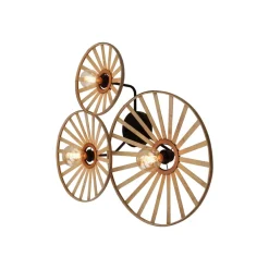 væglampe Evandor, naturfarve, bambus, 3-lys, E27^Lindby Online