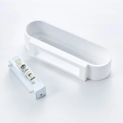 Lindby væglampe Fioni, hvid, gips, G9, 6,5 cm, kan males