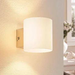 Lindby Gang|Pendellamper>væglampe Gerrit, hvid, glas, 10 cm høj, op/ned, G9