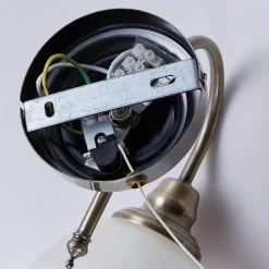 væglampe Hanna, 18 m, antik messing, metal, glas^Lindby Online