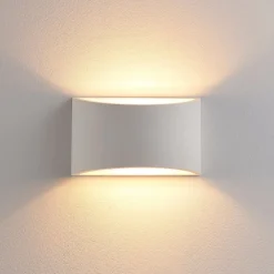 væglampe Heiko, sæt af 3, op/ned, gips, hvid^Lindby Best