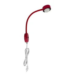 Lindby væglampe Jyla rød/sort linse 4.200 K GX53 fleksibel arm