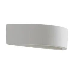 Lindby væglampe Konstantin, bredde 30 cm, hvid, gips, E14