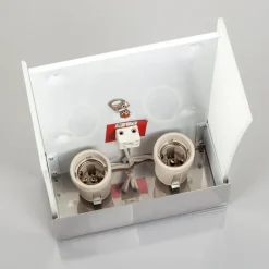 væglampe Malthe, højde 27 cm, krom, glas, metal^Lindby Best