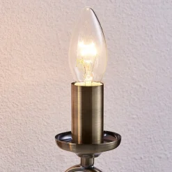 Lindby væglampe Marnia, antik messing, 2 lyskilder, 27 cm, E14