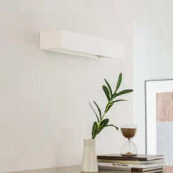 Lindby Gang|Pendellamper>væglampe Matteo, hvid, gips, 36 cm, E14, kan males