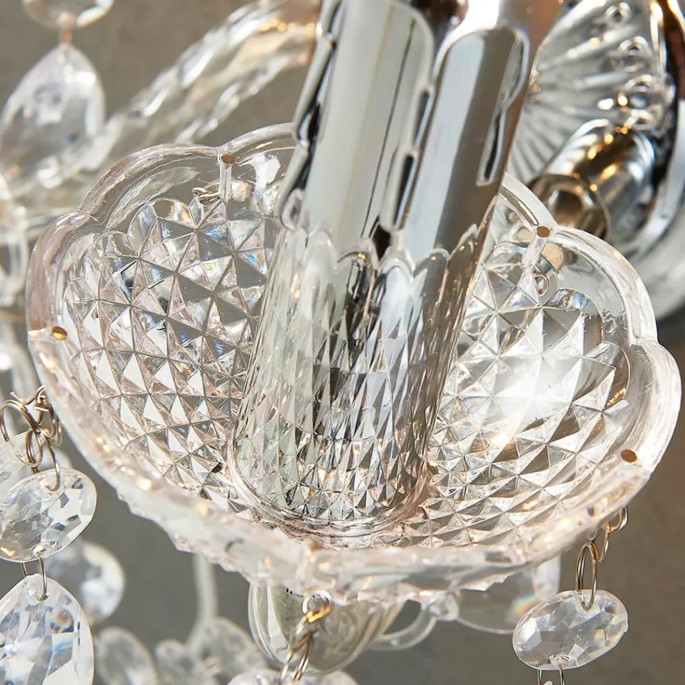 Lindby Væglamper>væglampe Merida, krom, metal, 2 lyskilder, højde 35 cm