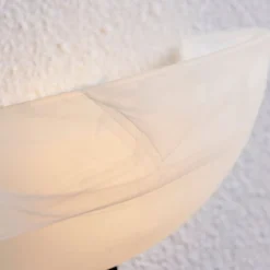 Lindby væglampe Mohija, 25 cm, sort/guld, glas, E27