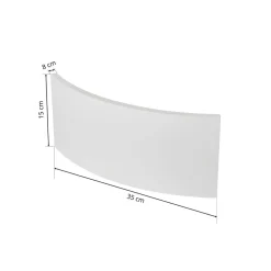 Lindby væglampe Naike, hvid, gips, højde 15 cm