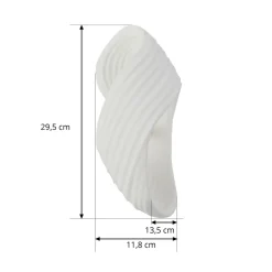 Lindby væglampe Ornela, hvid, gips, højde 29,5 cm