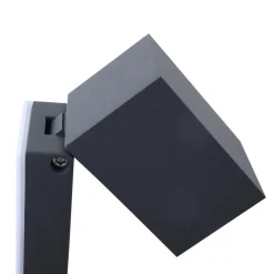 Lindby væglampe Othil, sensor, antracit, metal, IP44