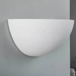 Lindby Gang|Pendellamper>væglampe Pascali, højde 13 cm, hvid, gips