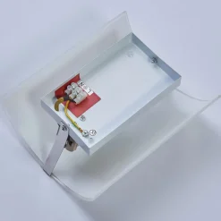 Lindby væglampe Phil, hvid, glas, højde 21 cm, sæt med 3 stk