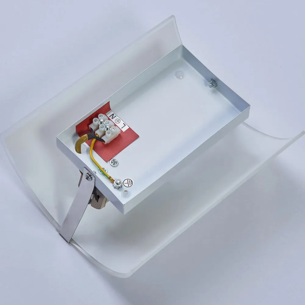 væglampe Phil, hvid, glas, højde 21 cm^Lindby Best