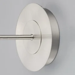 Lindby væglampe Pola, 30 cm, nikkel, udtrækkelig, tekstil