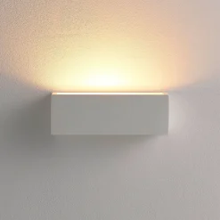 væglampe Santino, 22 cm, gips, G9, kan males^Lindby