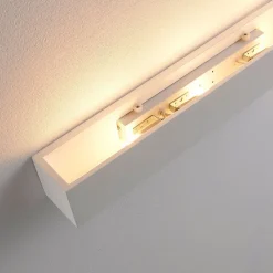 væglampe Santino, 51 cm, gips, G9, kan males^Lindby Best