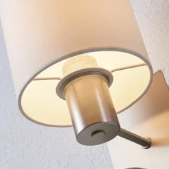 væglampe Shajan, 29 cm, tekstil, E27, LED-læselampe^Lindby Discount