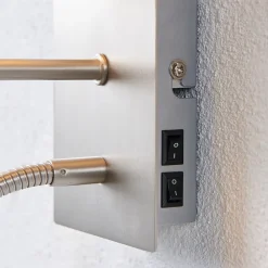 væglampe Shajan, 29 cm, tekstil, E27, LED-læselampe^Lindby Discount