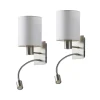 væglampe Shajan, sæt af 2, 29cm, E27, LED-læselampe^Lindby