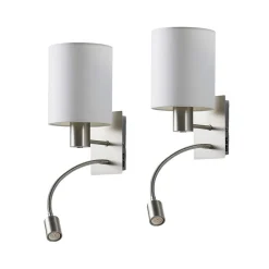 væglampe Shajan, sæt af 2, 29cm, E27, LED-læselampe^Lindby