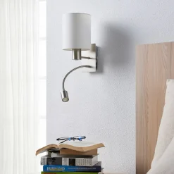 væglampe Shajan, sæt af 2, 29cm, E27, LED-læselampe^Lindby