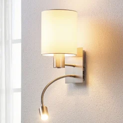 væglampe Shajan, sæt af 2, 29cm, E27, LED-læselampe^Lindby