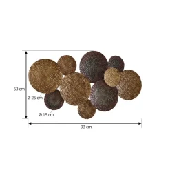 Lindby væglampe Soraya, guld/kobber, metal, 2 lyskilder, 51 cm