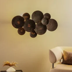 Lindby Væglamper>væglampe Soraya, kobber, metal, 2-lys, 53 cm