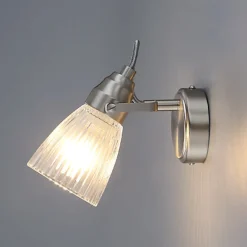 væglampe til badeværelset Kara, 21 cm høj, glas, IP44, G9^Lindby Outlet