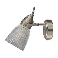 væglampe til badeværelset Kara, 21 cm høj, glas, IP44, G9^Lindby Outlet