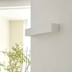 Lindby væglampe Tjada, 51 cm, hvid, gips, G9, kan males