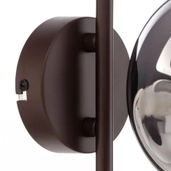 Lindby væglampe Valentina, E14, røggrå, glas, 28,6 cm