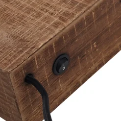 væglampe Vatana, træ, stik, USB-port, 80 cm^Lindby Sale