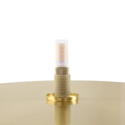 væglampe Zain, guld/hvid, glas, Ø 33 cm, G9^Lindby Online