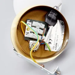 Lindby vægspot Elaina, messingfarvet, glas, 14 cm høj, E14