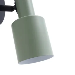 vægspot Ovelia, grøn/sort, metal, E27^Lindby Sale