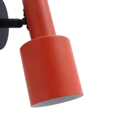 Lindby vægspot Ovelia, orange/sort, metal, E27