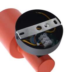 Lindby vægspot Ovelia, orange/sort, metal, E27