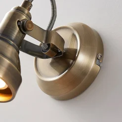 Lindby vægspot Perseas, antik messing, metal, 16 cm, GU10