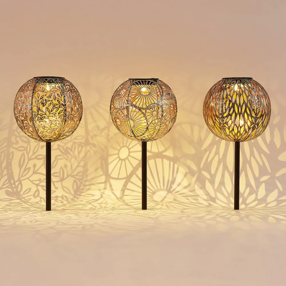 Lindby Dekorationsbelysning|Solcellelamper>Vilani LED-solcellelampe i sæt med 3 stk.