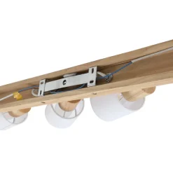 Lindby Wanessa loftspot, 67 cm, 4 lyskilder, træ, hvid, E14