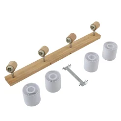 Lindby Wanessa loftspot, 67 cm, 4 lyskilder, træ, hvid, E14