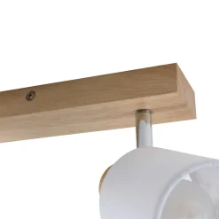 Wanessa loftspot, 39 cm, 2 lyskilder, træ, hvid, E14^Lindby New