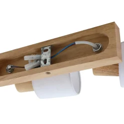 Wanessa loftspot, 39 cm, 2 lyskilder, træ, hvid, E14^Lindby New