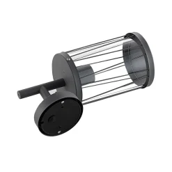 Lindby Yonan udendørs væglampe, rund mørkegrå, E27