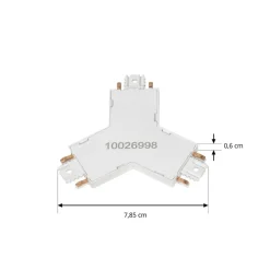 Lindby Y-stik Lumaro, hvid, 7,85 cm, plast