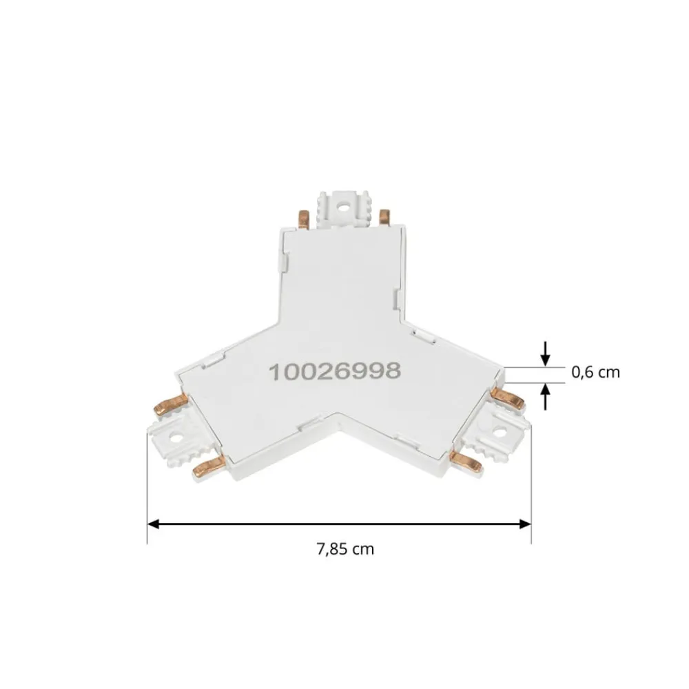 Lindby Y-stik Lumaro, hvid, 7,85 cm, plast