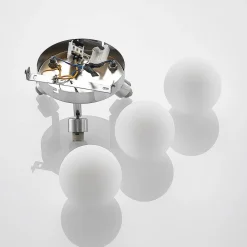 Lindby Zaniba loftslampe, krom, rund