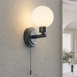 Lindby Zaniba væglampe, sort